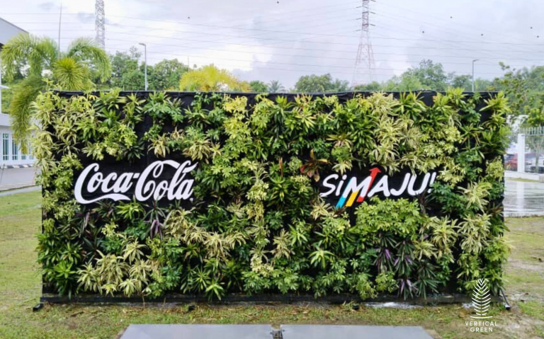 green wall vertical green vertical garden living wall malaysia hygrowall coca cola